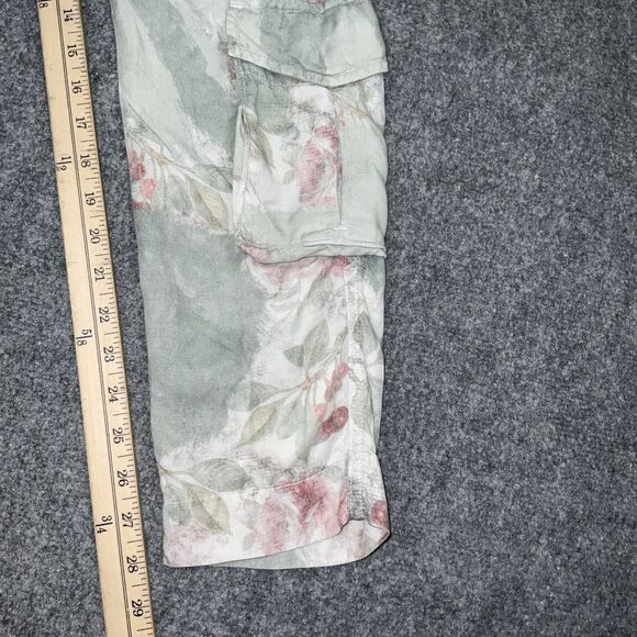 Mason's Forte Dei Marmi Pants Womens Size 32 Green Floral Cargo - Picture 9 of 12